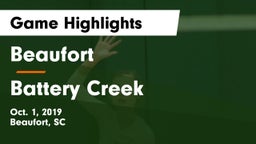 Beaufort  vs Battery Creek  Game Highlights - Oct. 1, 2019
