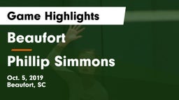 Beaufort  vs Phillip Simmons Game Highlights - Oct. 5, 2019
