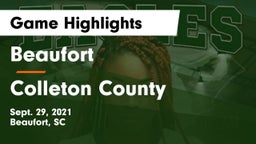 Beaufort  vs Colleton County  Game Highlights - Sept. 29, 2021