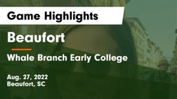 Beaufort  vs Whale Branch Early College  Game Highlights - Aug. 27, 2022