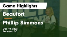 Beaufort  vs Phillip Simmons Game Highlights - Oct. 10, 2022