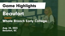 Beaufort  vs Whale Branch Early College  Game Highlights - Aug. 24, 2023