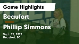 Beaufort  vs Phillip Simmons Game Highlights - Sept. 28, 2023