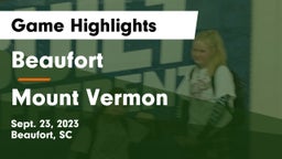 Beaufort  vs Mount Vermon Game Highlights - Sept. 23, 2023