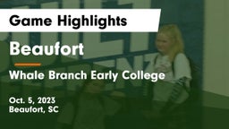 Beaufort  vs Whale Branch Early College  Game Highlights - Oct. 5, 2023
