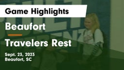 Beaufort  vs Travelers Rest Game Highlights - Sept. 23, 2023