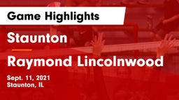 Staunton  vs Raymond Lincolnwood Game Highlights - Sept. 11, 2021