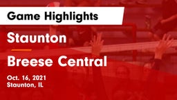 Staunton  vs Breese Central Game Highlights - Oct. 16, 2021