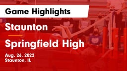 Staunton  vs Springfield High Game Highlights - Aug. 26, 2022