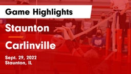 Staunton  vs Carlinville Game Highlights - Sept. 29, 2022
