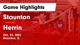 Staunton  vs Herrin Game Highlights - Oct. 22, 2022