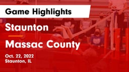 Staunton  vs Massac County Game Highlights - Oct. 22, 2022