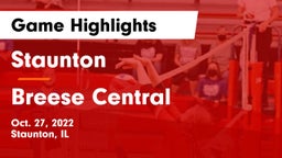 Staunton  vs Breese Central Game Highlights - Oct. 27, 2022
