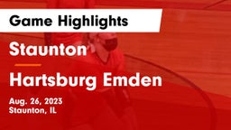 Staunton  vs Hartsburg Emden Game Highlights - Aug. 26, 2023