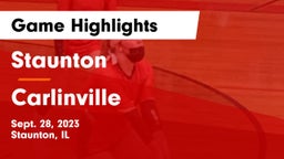 Staunton  vs Carlinville Game Highlights - Sept. 28, 2023