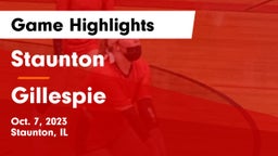 Staunton  vs Gillespie  Game Highlights - Oct. 7, 2023