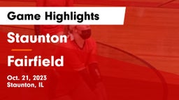 Staunton  vs Fairfield  Game Highlights - Oct. 21, 2023