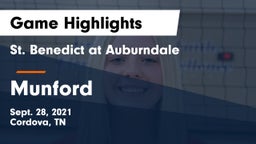St. Benedict at Auburndale   vs Munford Game Highlights - Sept. 28, 2021