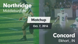 Matchup: Northridge vs. Concord  2016