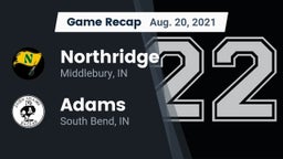 Recap: Northridge  vs. Adams  2021