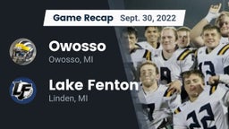 Recap: Owosso  vs. Lake Fenton  2022