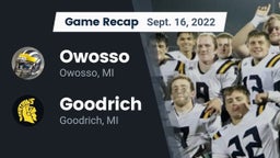 Recap: Owosso  vs. Goodrich  2022