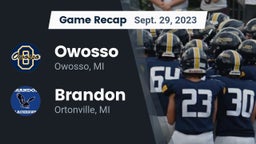 Recap: Owosso  vs. Brandon  2023