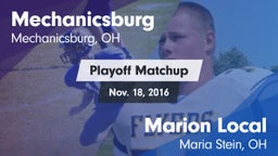 Matchup: Mechanicsburg vs. Marion Local  2016