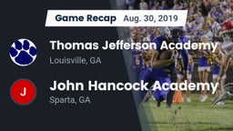 Recap: Thomas Jefferson Academy  vs. John Hancock Academy  2019