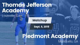 Matchup: Thomas Jefferson Aca vs. Piedmont Academy  2019