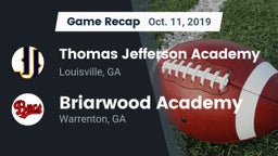 Recap: Thomas Jefferson Academy  vs. Briarwood Academy  2019