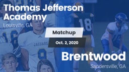 Matchup: Thomas Jefferson Aca vs. Brentwood  2020