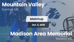 Matchup: Mountain Valley vs. Madison Area Memorial  2018