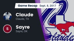 Recap: Claude  vs. Sayre  2017