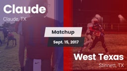 Matchup: Claude vs. West Texas  2017