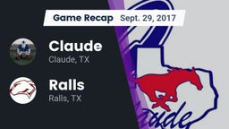Recap: Claude  vs. Ralls  2017