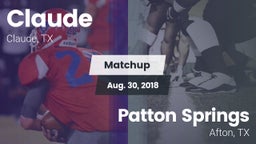 Matchup: Claude vs. Patton Springs  2018