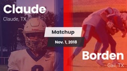 Matchup: Claude vs. Borden  2018