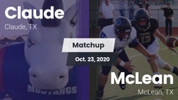 Matchup: Claude vs. McLean  2020