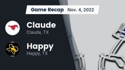 Recap: Claude  vs. Happy  2022