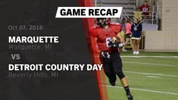 Recap: Marquette  vs. Detroit Country Day  2016