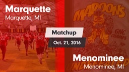 Matchup: Marquette vs. Menominee  2016