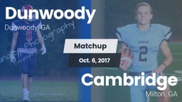 Matchup: Dunwoody vs. Cambridge  2017