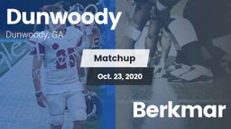 Matchup: Dunwoody vs. Berkmar 2020