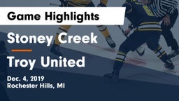 Stoney Creek  vs Troy United Game Highlights - Dec. 4, 2019