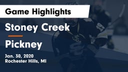 Stoney Creek  vs Pickney  Game Highlights - Jan. 30, 2020