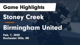 Stoney Creek  vs Birmingham United  Game Highlights - Feb. 7, 2020