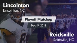 Matchup: Lincolnton vs. Reidsville  2016
