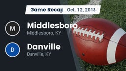 Recap: Middlesboro  vs. Danville  2018