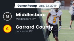Recap: Middlesboro  vs. Garrard County  2019